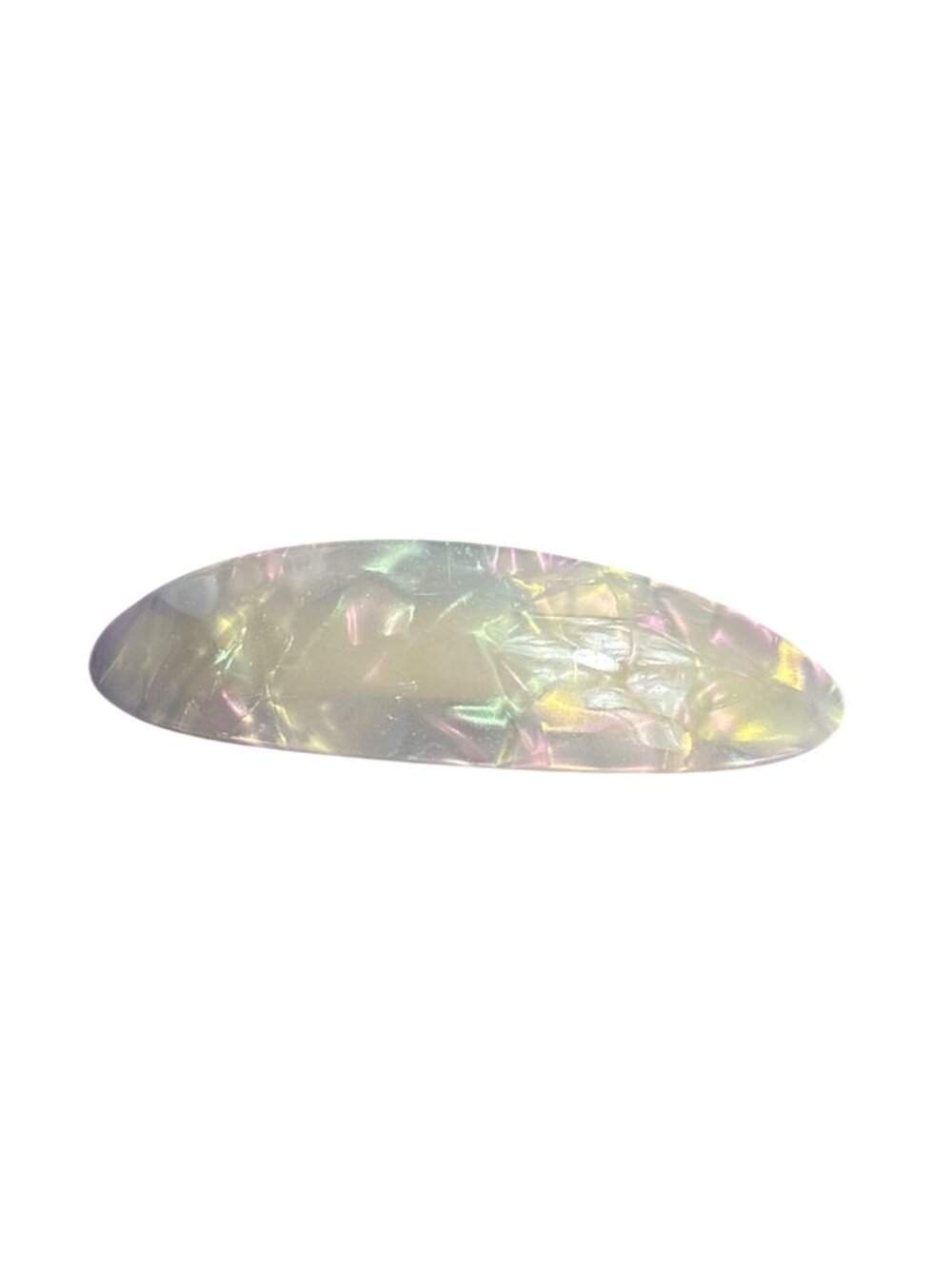 Iridescent Plastic Hair Barrette Clip 3.25 inches
